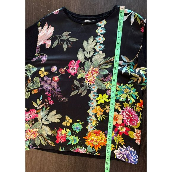 Johnny Was Black Floral Top - Picture 5 of 8